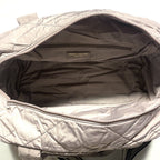MARC JACOBS Quilted Nylon Weekender Tote Bag Bark Grey Medium (MSRP $295)