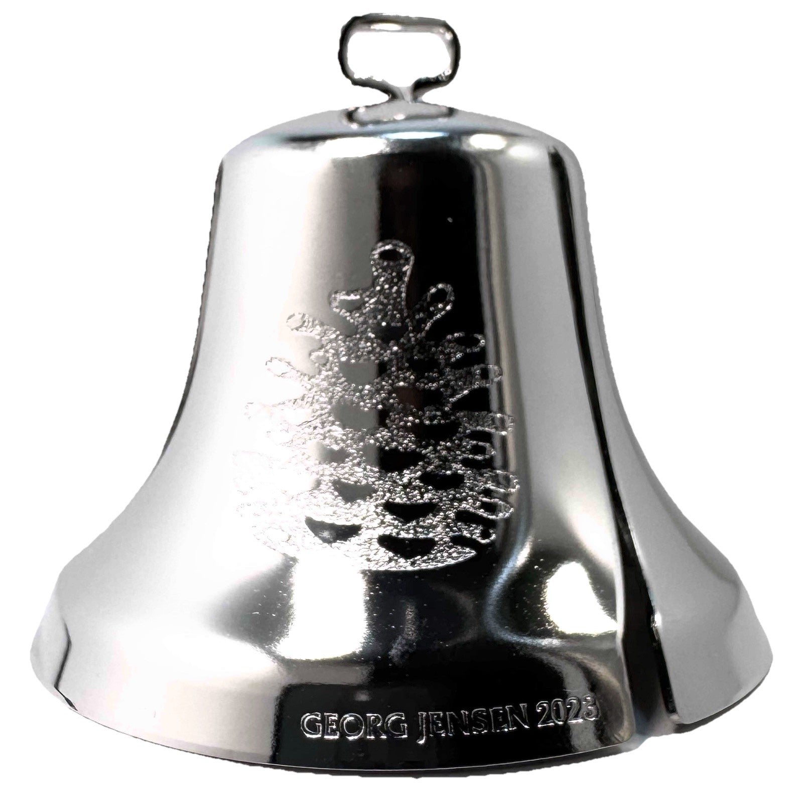 GEORG JENSEN Palladium Plated 2023 Christmas Holiday Bell Ornament