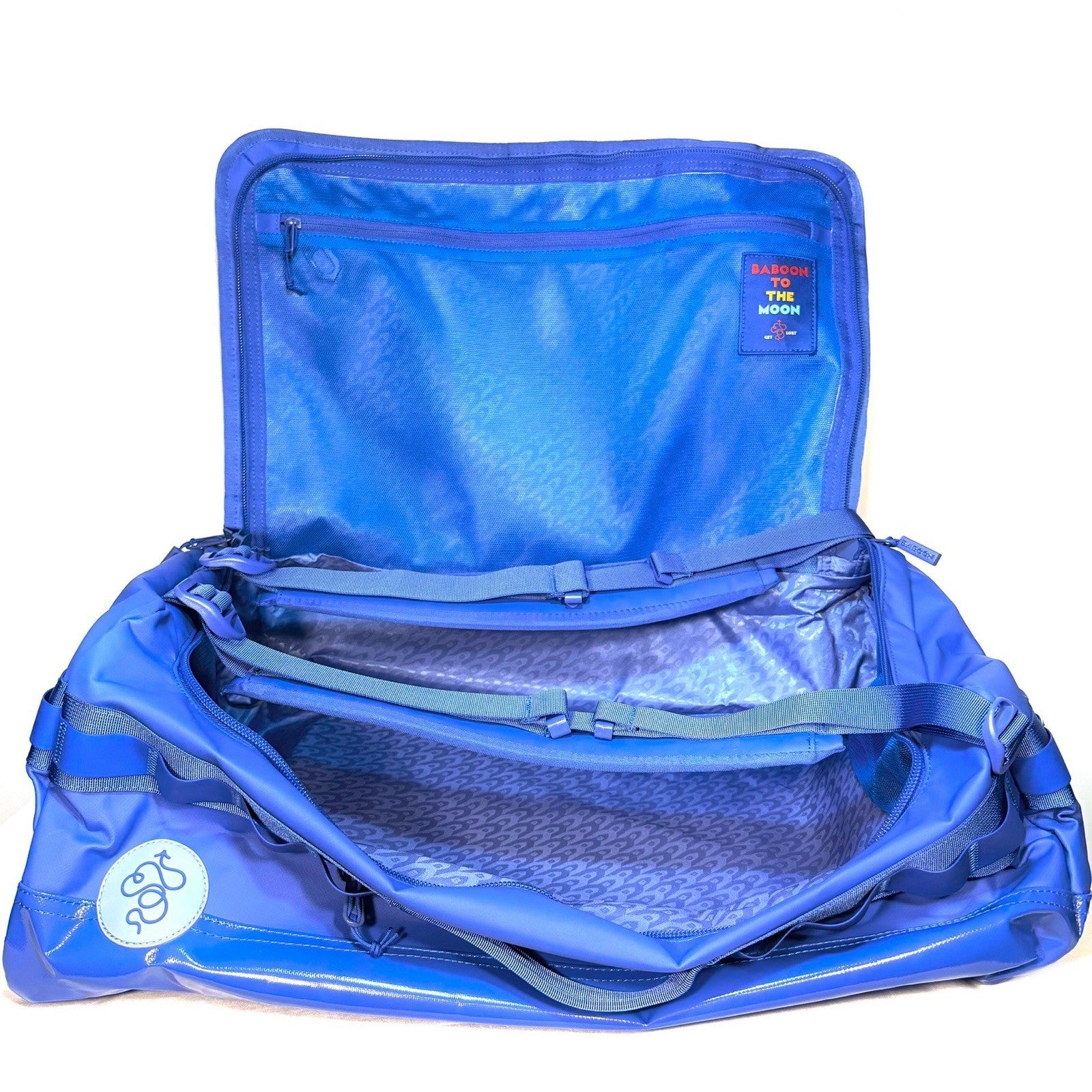 BABOON TO THE MOON Go-Bag Backpack Luggage Duffle Blue Big 60L (MSRP $195)