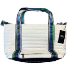 THINK ROYLN Ace Of The Court Pickleball Tennis Tote Bag Patent White (MSRP $228)