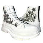 ALEXANDER MCQUEEN Mens Beaded Treadslick High Top Sneakers White 42 -MSRP $1,690