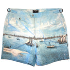 TODD SNYDER x John Derian Harbor Print Tailored Swim Shorts Trunks (MSRP $248)