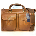 GHURKA Examiner No. 5 Leather Briefcase Messenger Bag Vintage Brown -MSRP $1,895