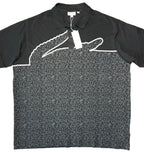 LACOSTE Mens Big and Tall Logo Graphic Croc Polo Shirt Black (MSRP $145)