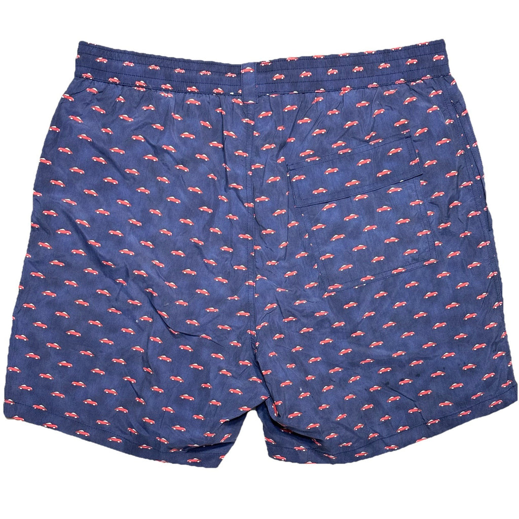 LORO PIANA Mens Bay Cars Print Swim Trunks Shorts Blue (MSRP $580)