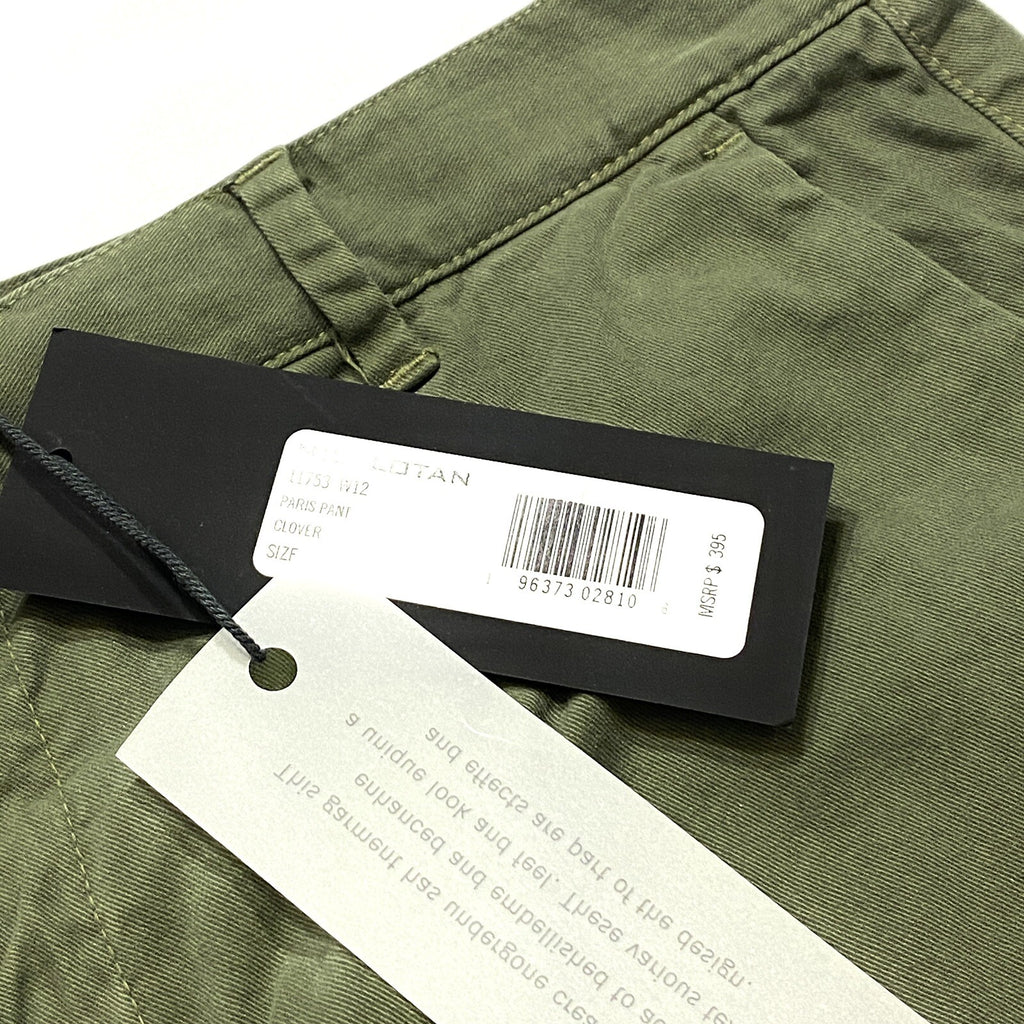 NILI LOTAN Womens Paris Crop Drop Crotch Cotton Pants Clover Green (MSRP $395)
