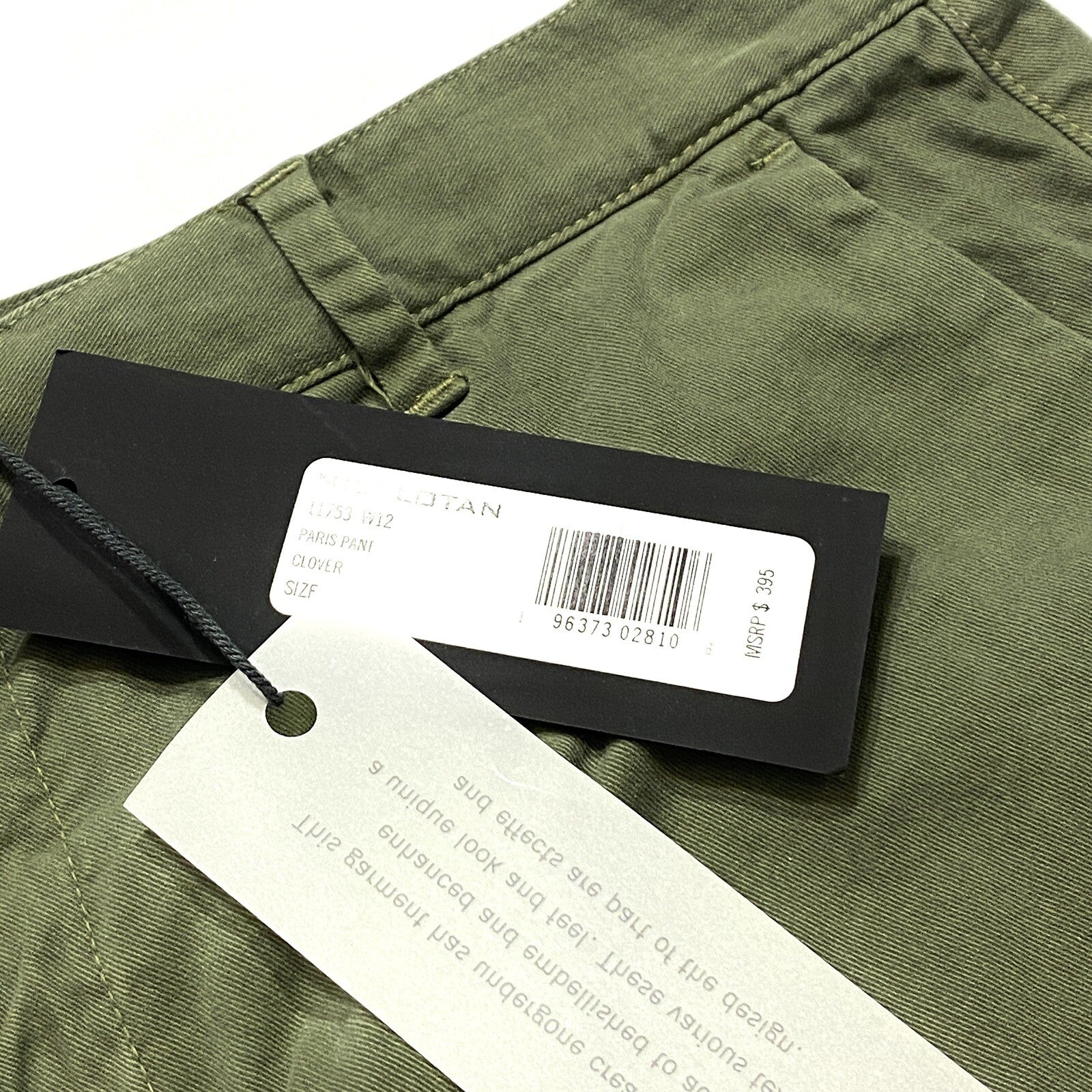 NILI LOTAN Womens Paris Crop Drop Crotch Cotton Pants Clover Green (MSRP $395)