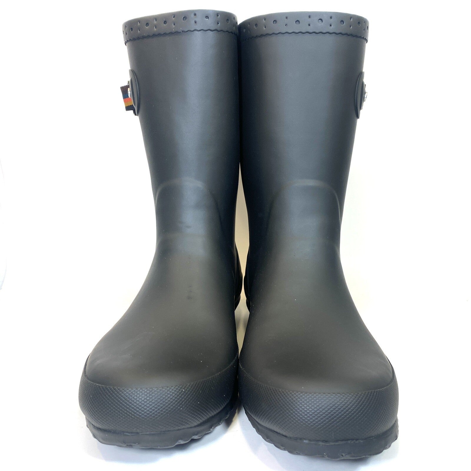 PAUL SMITH Mens Krupa Wellington Mid Calf Rubber Rain Boots Black