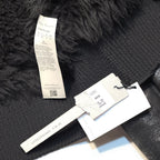 RICK OWENS Womens Concordians Leather Shearling Fur Jacket Black 40 -MSRP $3,863