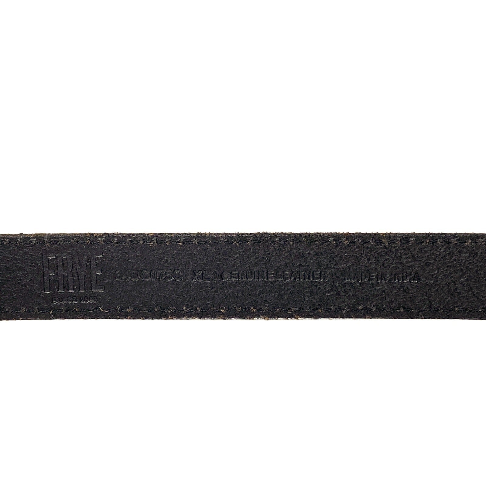 FRYE Mens Leather Thin Skinny Buckle Belt Dark Brown XL (MSRP $68)