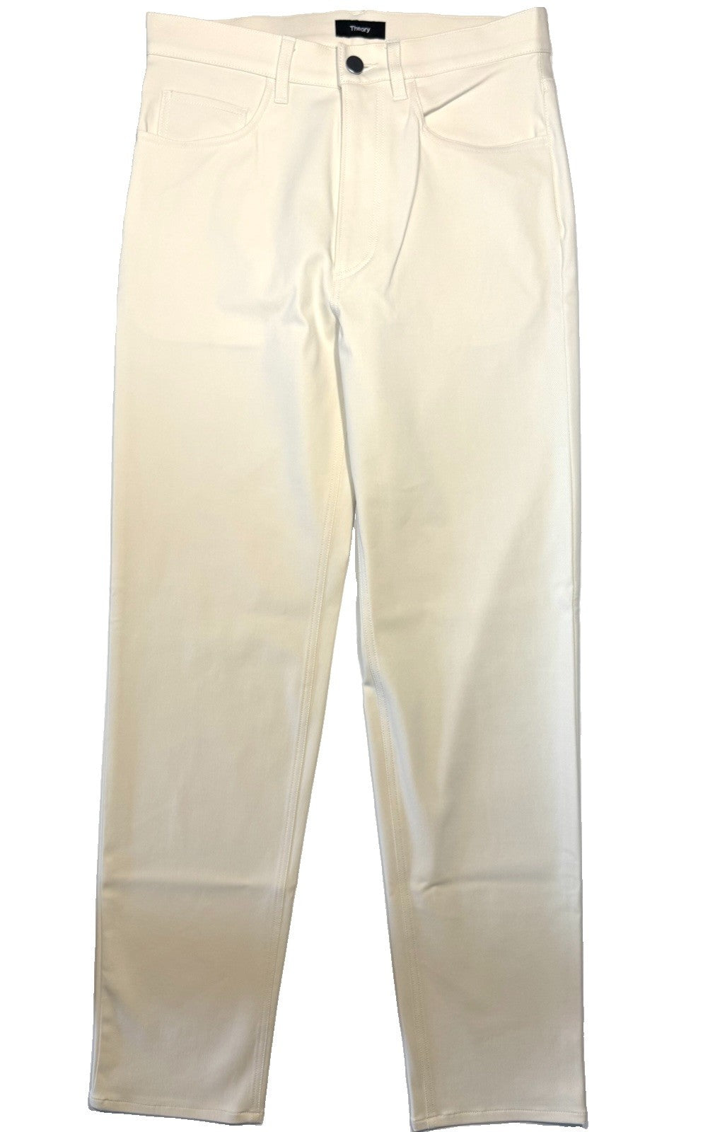 THEORY Mens Baxter Neoteric Stretch Twill 5 Pocket Pants Ivory 28 (MSRP $195)