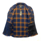 G STAR RAW Mens Zip Fly Plaid Check Flannel Overshirt Jacket Blue (MSRP $240)
