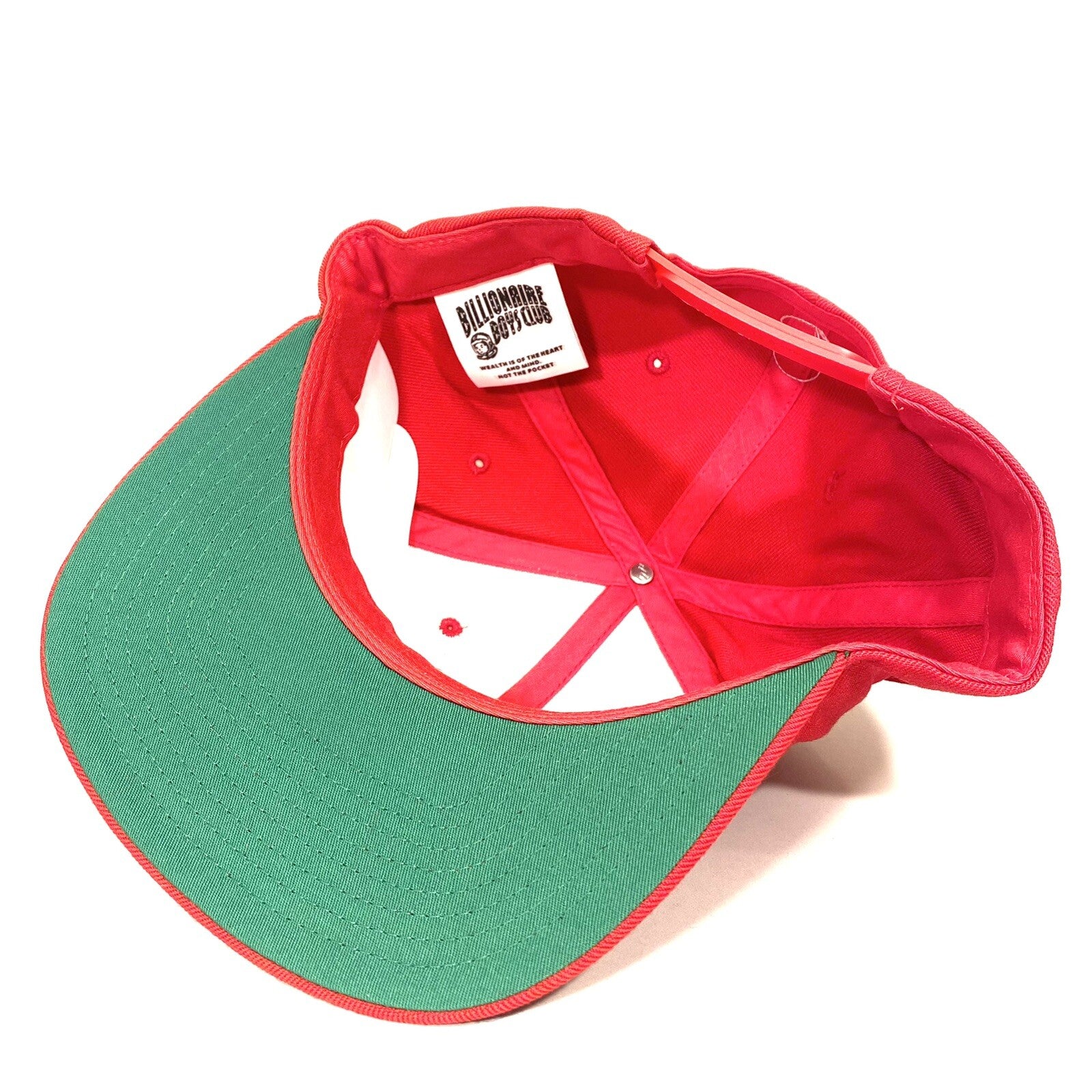 BILLIONAIRE BOYS CLUB Arch Logo Embroidered Snapback Hat Red