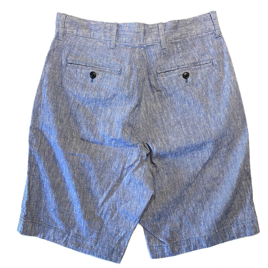 TODD SNYDER Mens Linen Chambray Slub Club Shorts Light Blue 28 (MSRP $178)