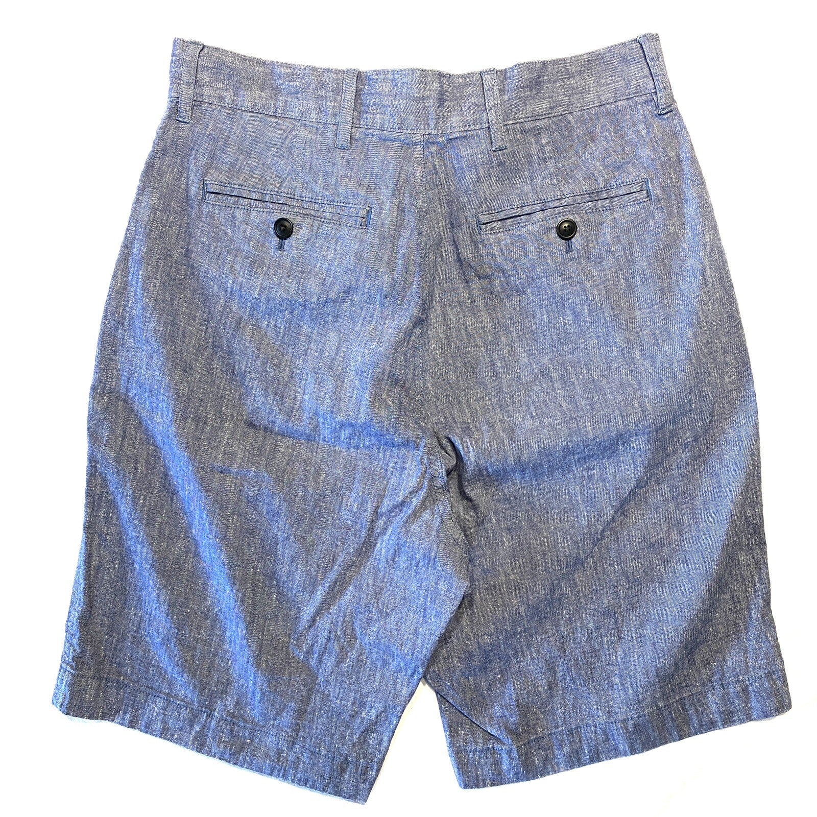 TODD SNYDER Mens Linen Chambray Slub Club Shorts Light Blue 28 (MSRP $178)