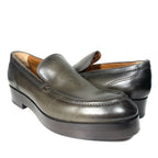 ERMENEGILDO ZEGNA Couture Mens Leather Slip On Loafers Olive Green 11 -MSRP $995