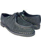 PARABOOT Mens Michael Raphia Woven Straw Leather Derby Shoes Black (MSRP $615)