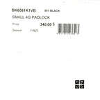 GIVENCHY 4G Logo Padlock Pendant Key Charm Gunmetal Black (MSRP $340)