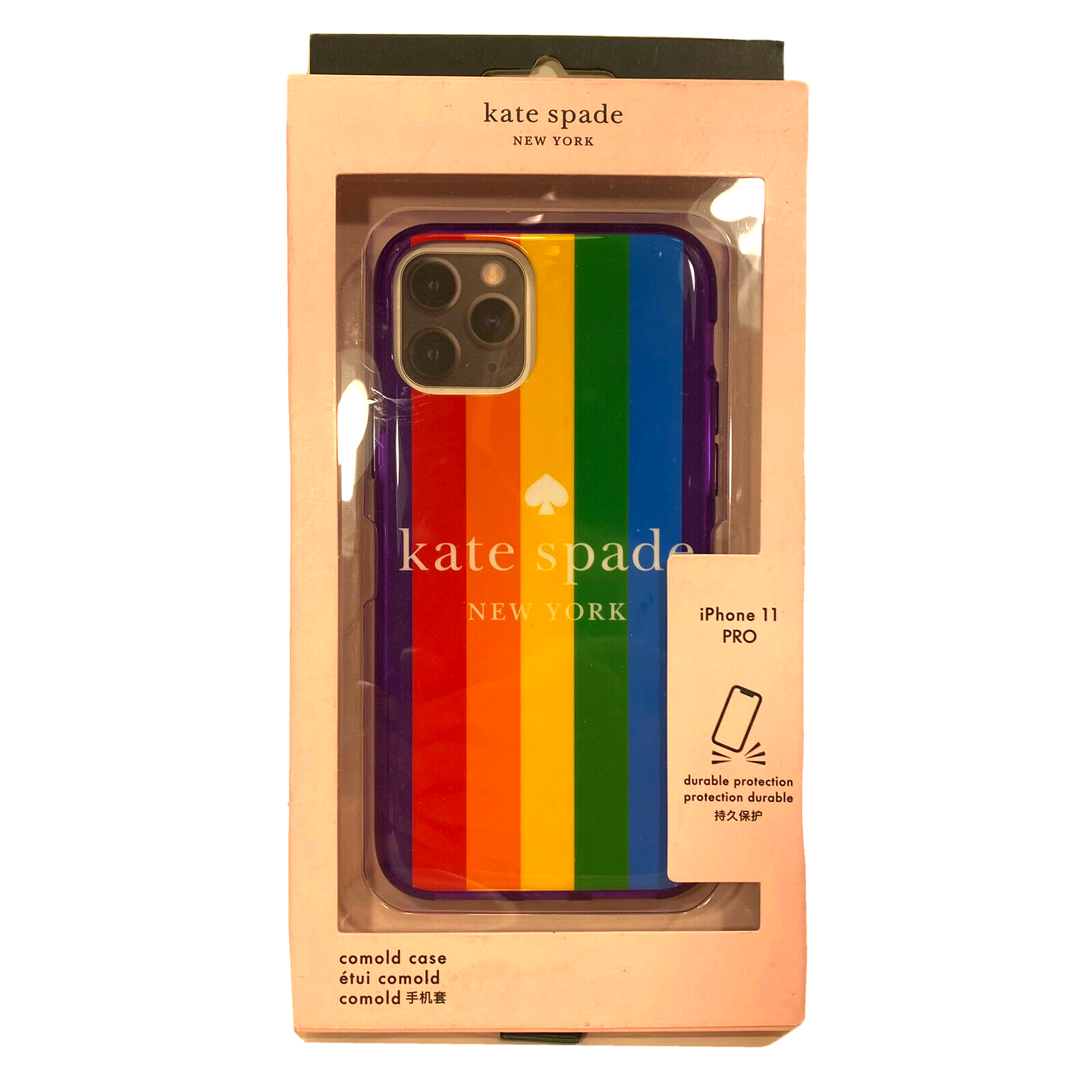 KATE SPADE Rainbow Spectrum Pride Logo iPhone 11 Pro Case (MSRP $45)