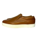 JOHN LOBB Mens Breeze Calf Leather Slip On Sneakers Cognac Brown 8.5 (MSRP $910)