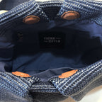 THINK ROYLN Savannah Raffia Woven Hobo Shoulder Bag Navy Blue (MSRP $188)