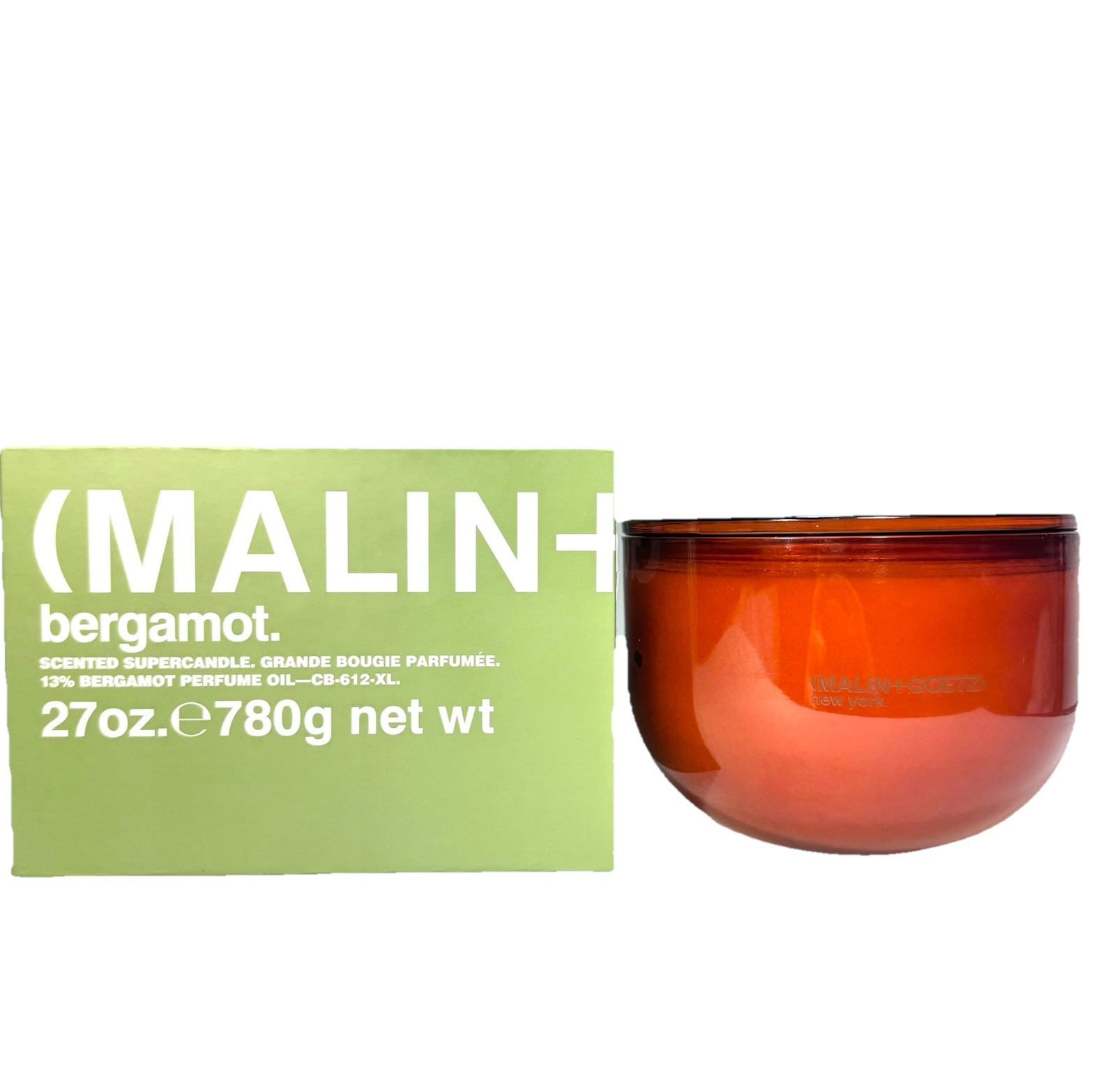 MALIN + GOETZ Bergamot Scented 3 Wick Grand Super Candle 27oz 780g (MSRP $165)
