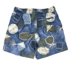 KATAMA Mens Emerson Surf Swim Trunks Destination Logo Print Blue (MSRP $195)