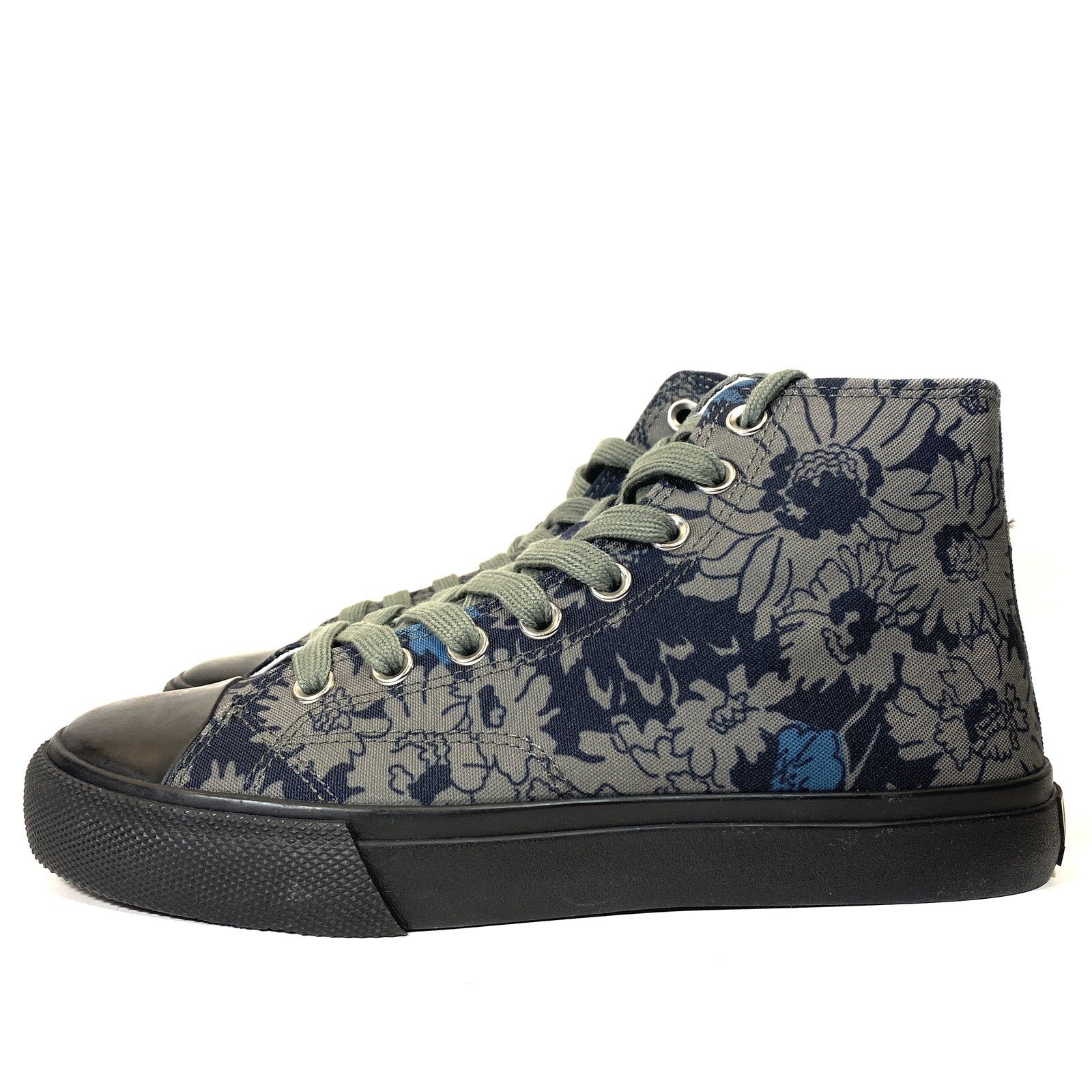 PAUL SMITH Mens Carver Floral Canvas High Top Sneakers Green 6 (MSRP $270)