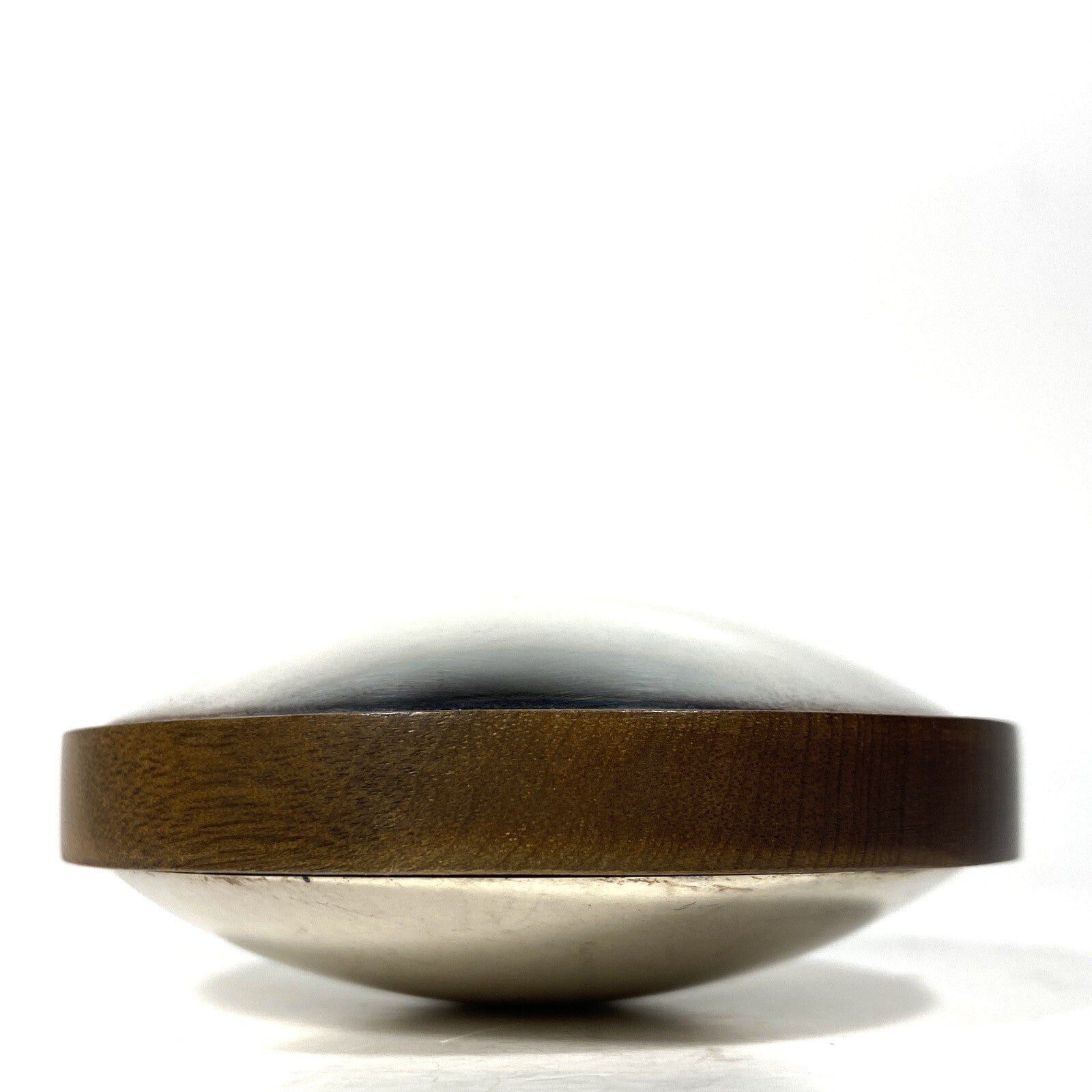 CHRISTOFLE Silver Plated Polished Brazilian Wood Paperweight Object (MSRP $170)