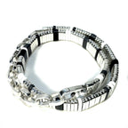 JOHN HARDY Womens .925 Silver 10mm Colorblock Black Onyx Choker Necklace