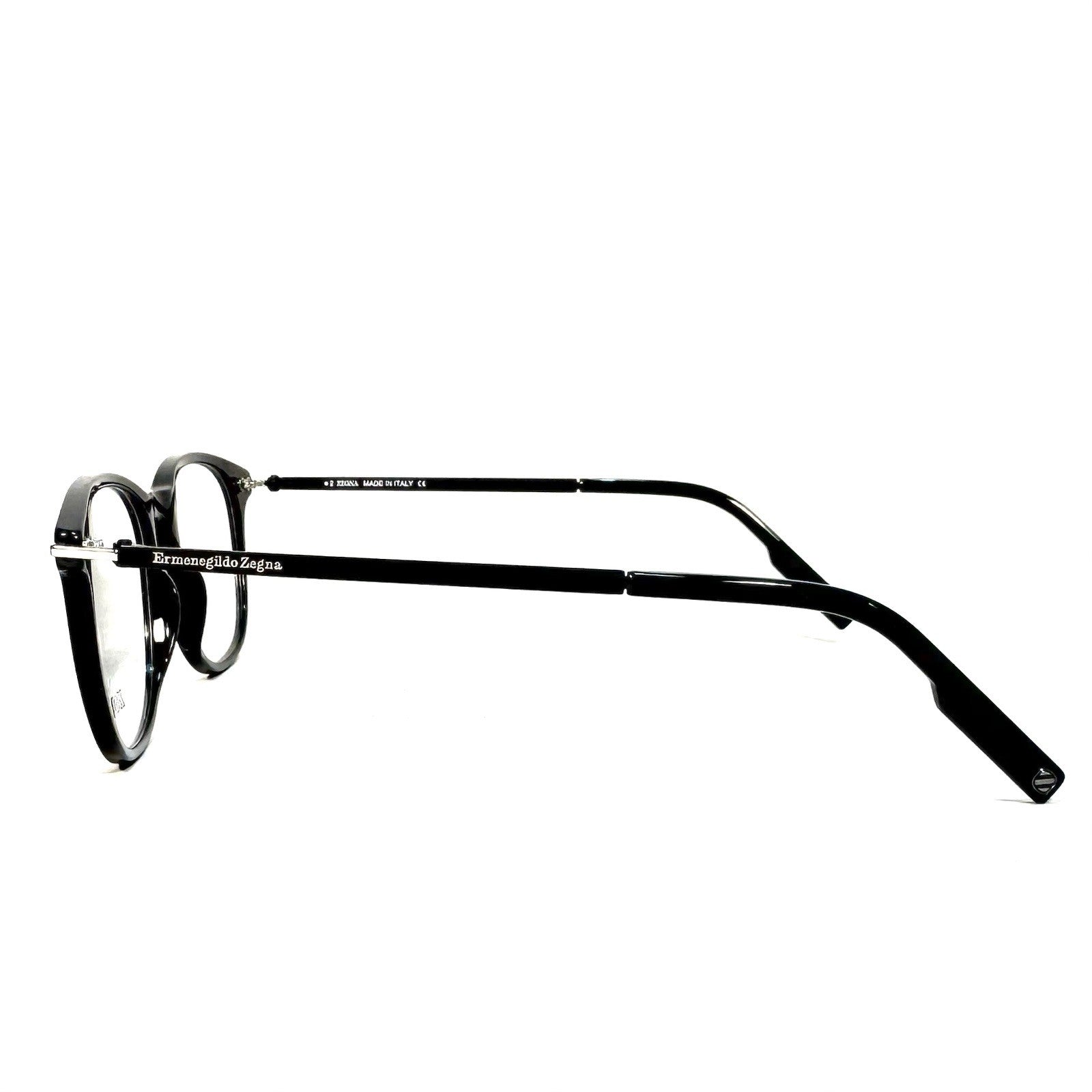 ERMENEGILDO ZEGNA Mens EZ5245 001 Round Eyeglasses Frames Black (MSRP $275)