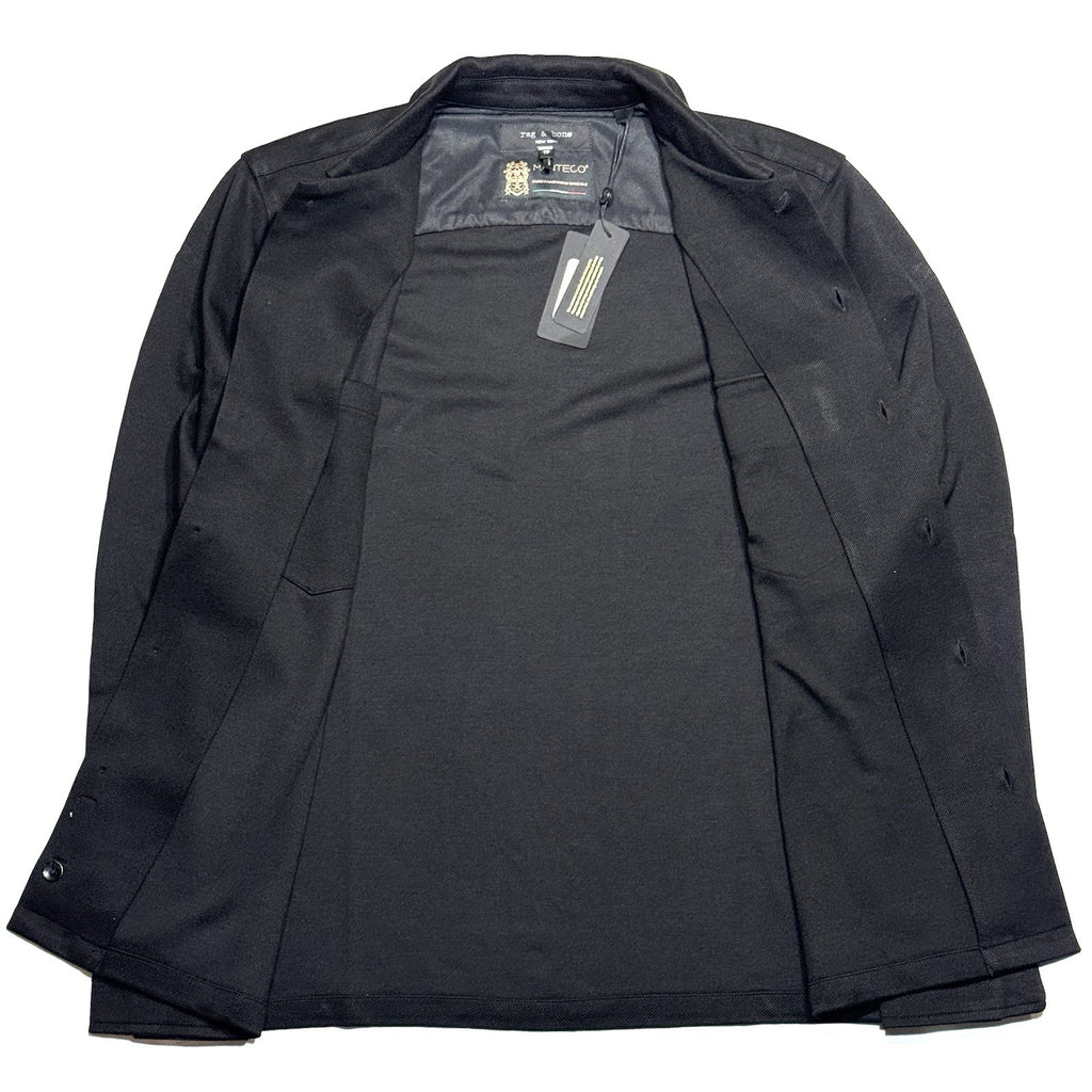 RAG & BONE Mens Stanton Manteco Fabric Over Shirt Jacket Black (MSRP $495)