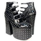 MARC JACOBS The Kiki Ankle Platform Studded Leather Boots Black (MSRP $650)