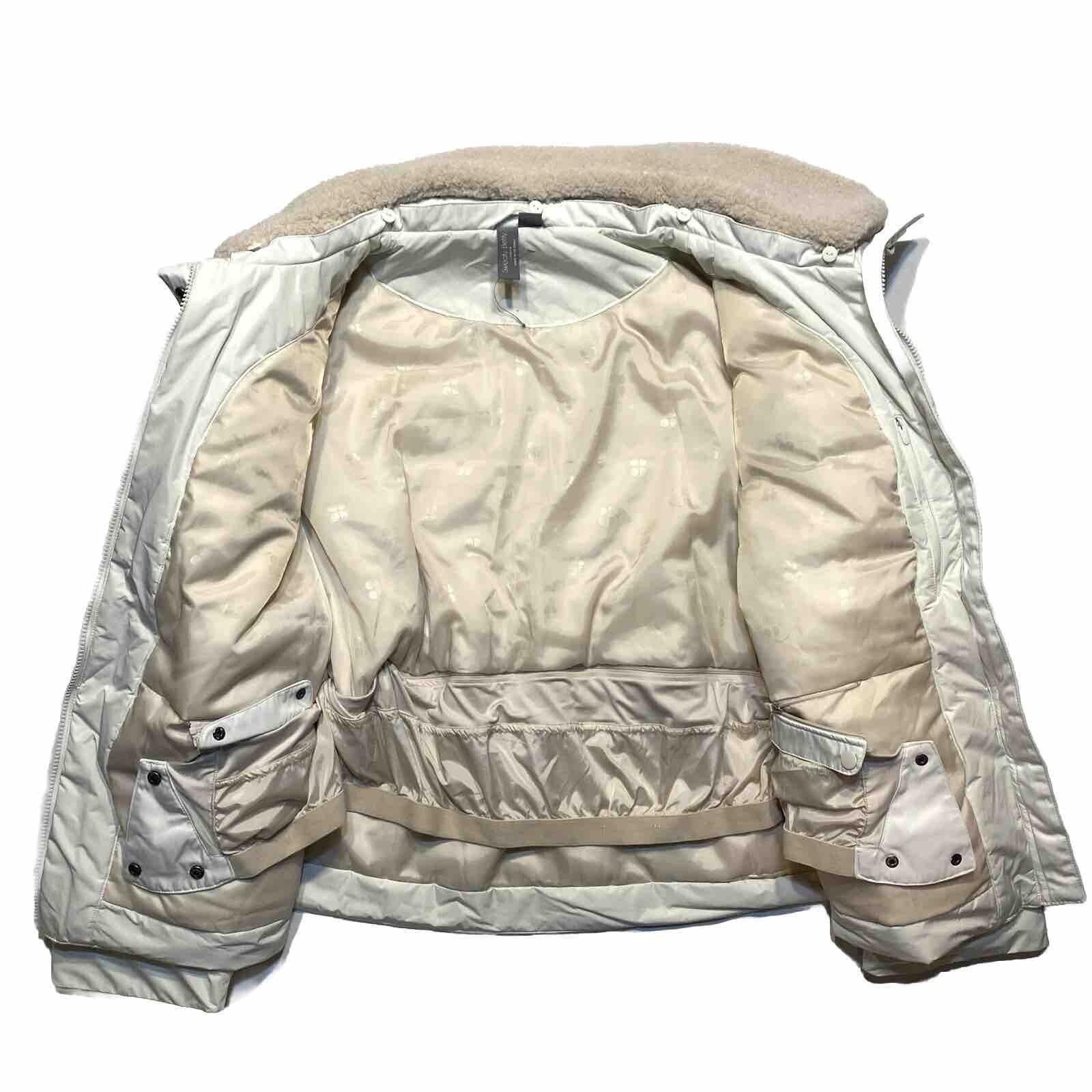SWEATY BETTY Womens Alps Puffer Ski Jacket Coat Lily White (MSRP $368)
