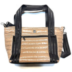 THINK ROYLN Jr. Jetset Wingman Tote Bag Glossy Caramel Tan (MSRP $158)