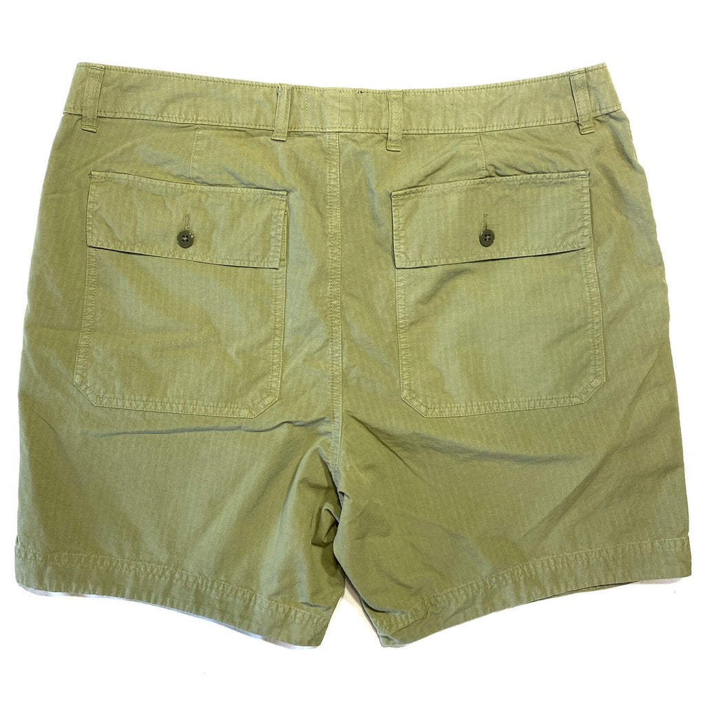 TODD SNYDER Mens 7in Ripstop Camper Cargo Shorts Dusty Pine Green (MSRP $148)