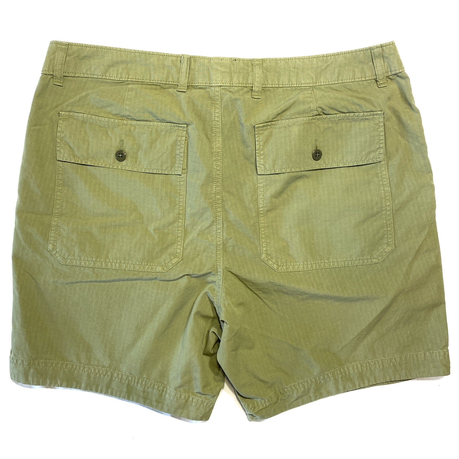 TODD SNYDER Mens 7in Ripstop Camper Cargo Shorts Dusty Pine Green (MSRP $148)