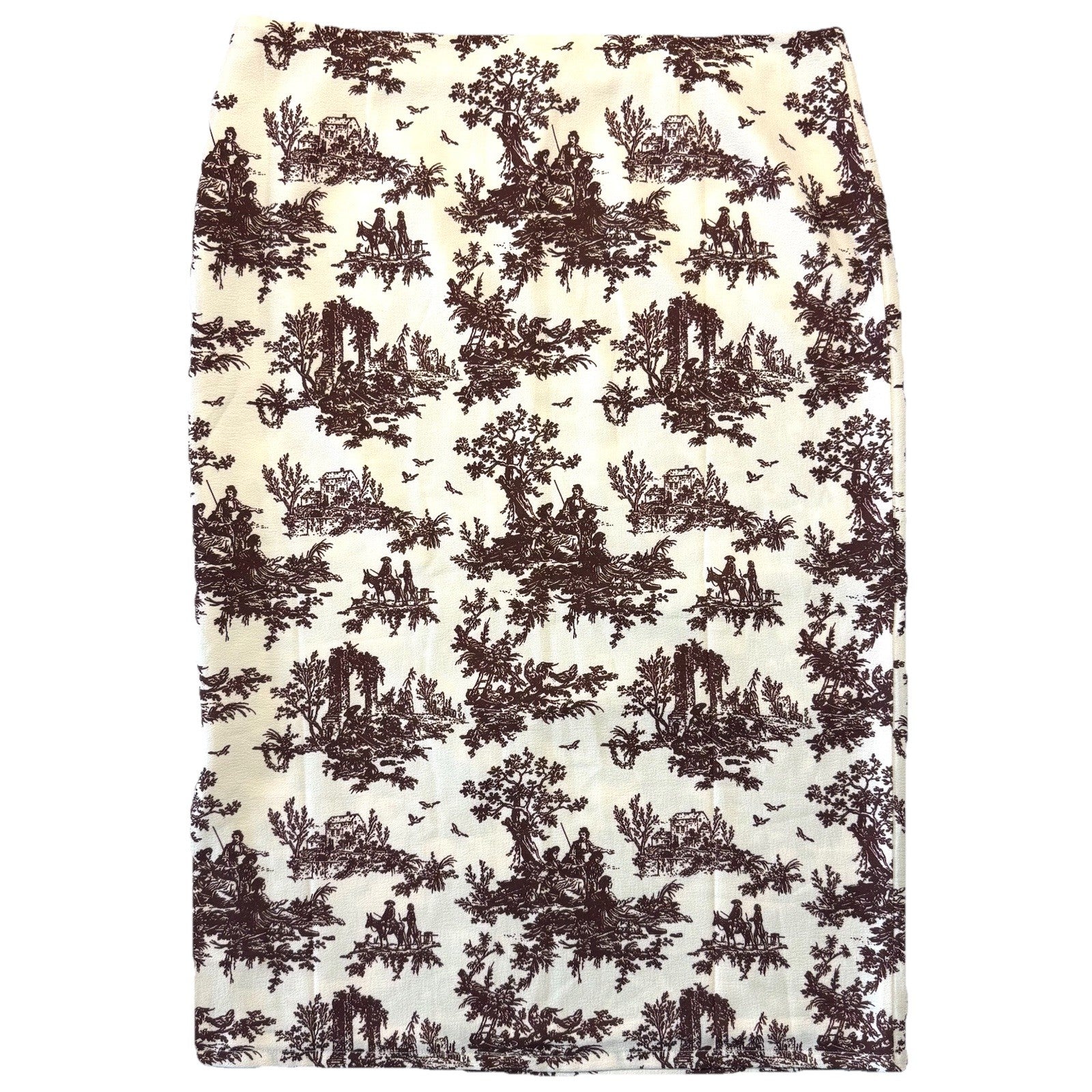 MIAOU Womens Moni Toile Print Maxi Knee Skirt Brown (MSRP $145)