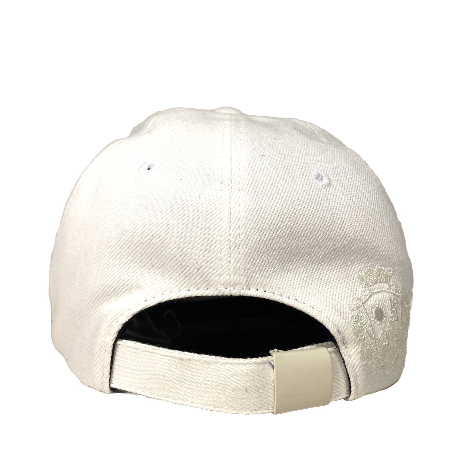 BALLY St Moritz Switzerland Curling Suede Denim Hat Shortbread White (MSRP $350)