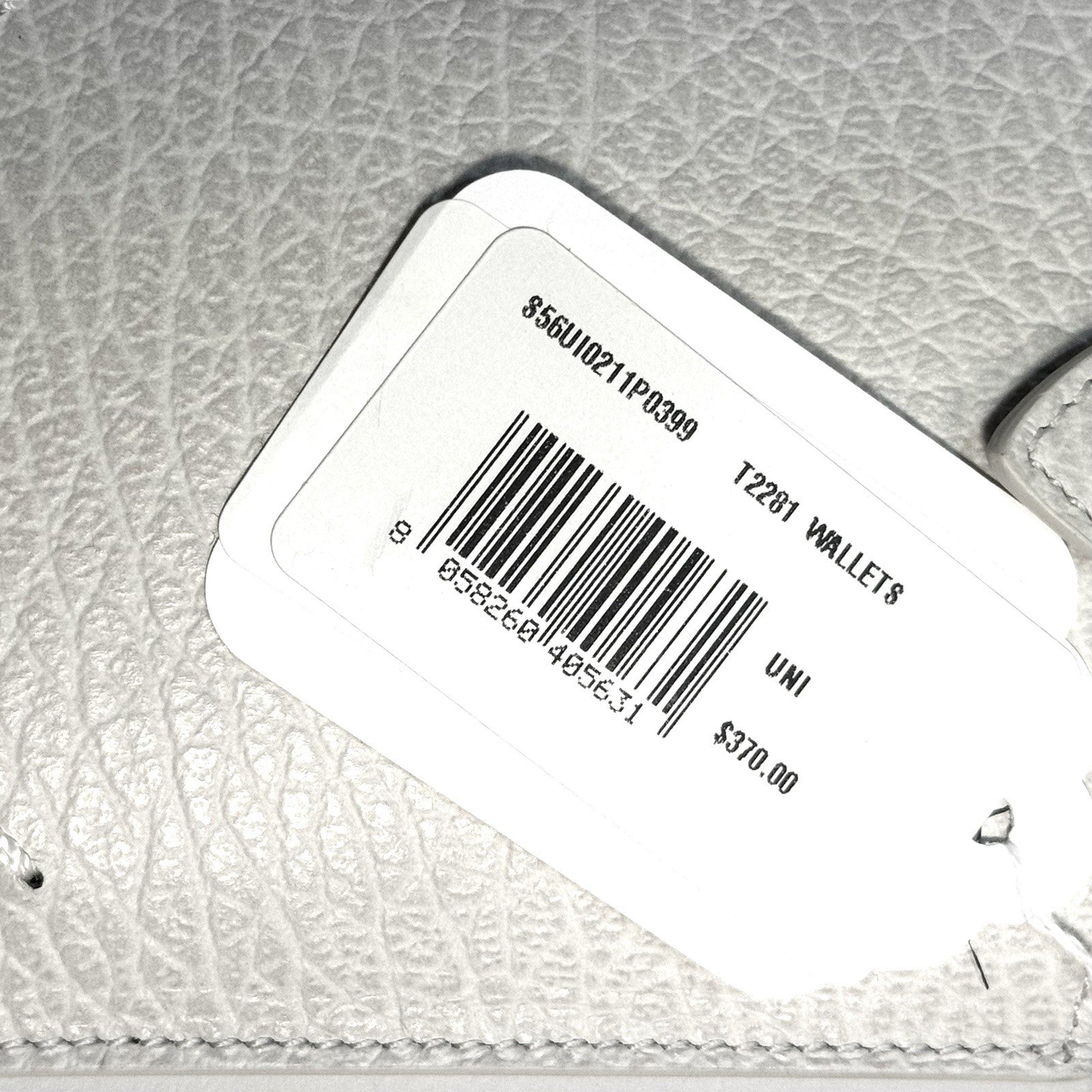 MAISON MARGIELA Womens Leather Phone Shoulder Pouch Wallet Bag White (MSRP $370)