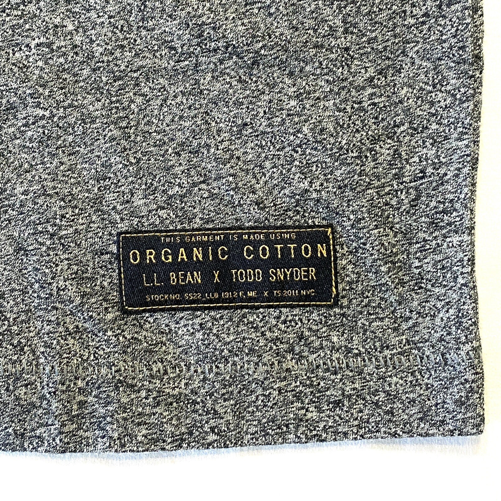 LL BEAN x TODD SNYDER Mens Maine Logo Print Short Sleeve T Shirt Charcoal Grey