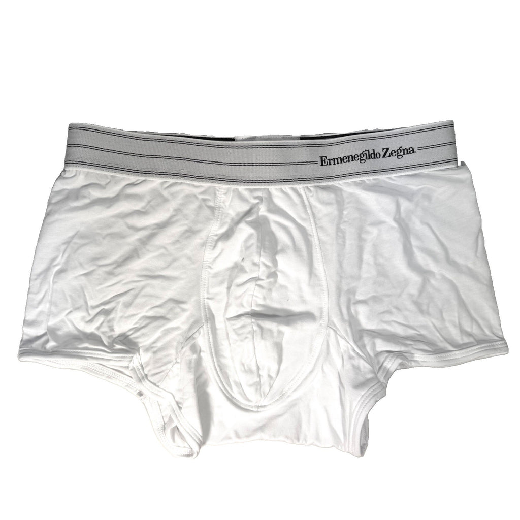 ERMENEGILDO ZEGNA Mens Stretch Cotton Trunk Underwear White XS (MSRP $55)