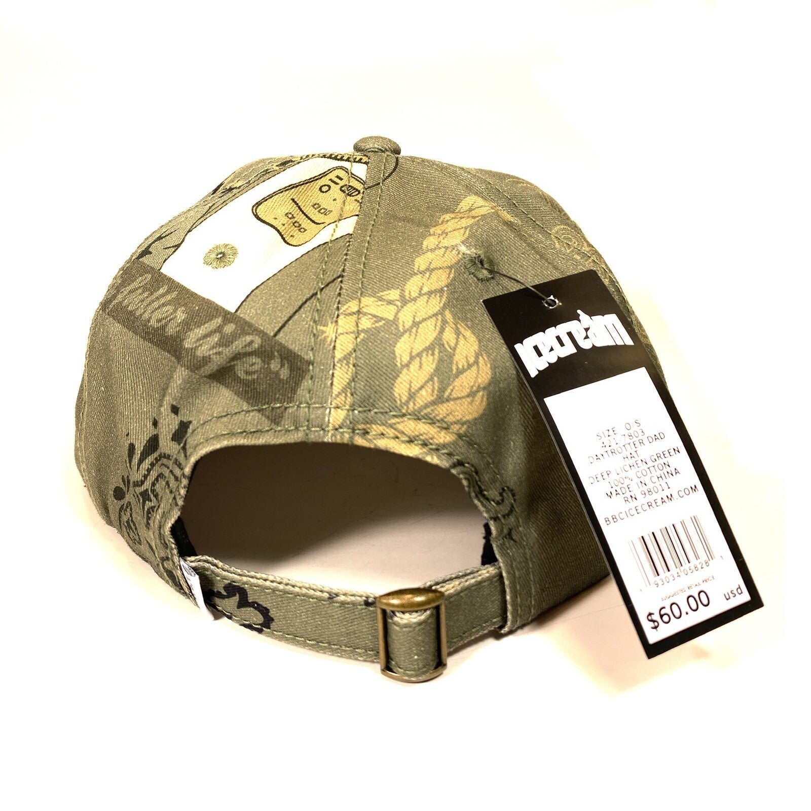 ICE CREAM Billionaire Boys Club Daytrotter Dad Hat Paisley Green (MSRP $60)