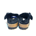 BIRKENSTOCK Womens Arizona Shearling Fur Sandals Narrow Black 36 (MSRP $150)