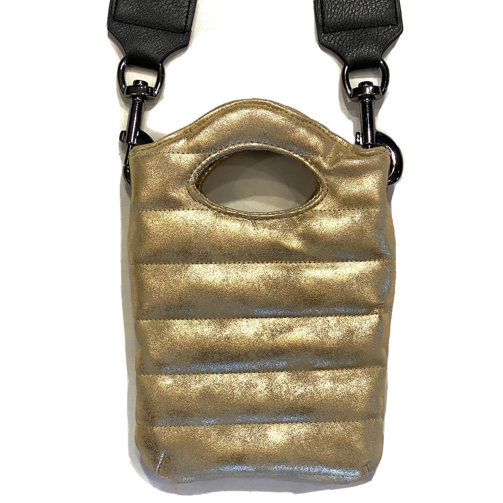 THINK ROYLN Womens Mini Florent Phone Slip Bag Metallic Gold (MSRP $98)