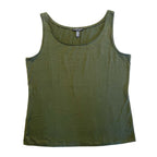 EILEEN FISHER Womens Viscose Spandex Stretch Tank Top Green S (MSRP $68)