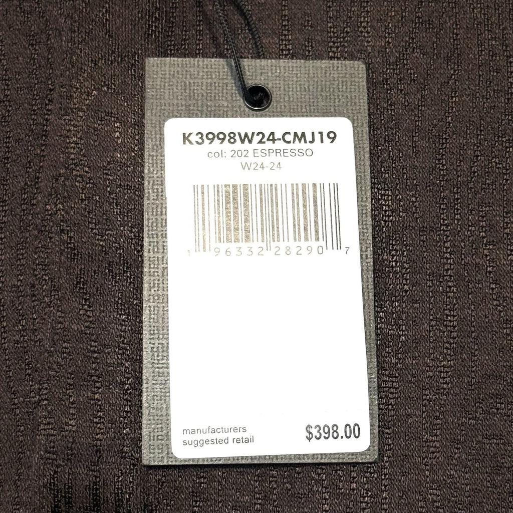 JOHN VARVATOS Mens Otavio Long Sleeve Woodgrain Shirt Espresso Brown (MSRP $398)