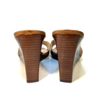 VERONICA BEARD Ellen Leather Wedge Slip On Sandals Caramel Brown (MSRP $350)