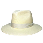 RAG & BONE Womens Panama Packable Straw Ribbon Hat Ivory (MSRP $250)