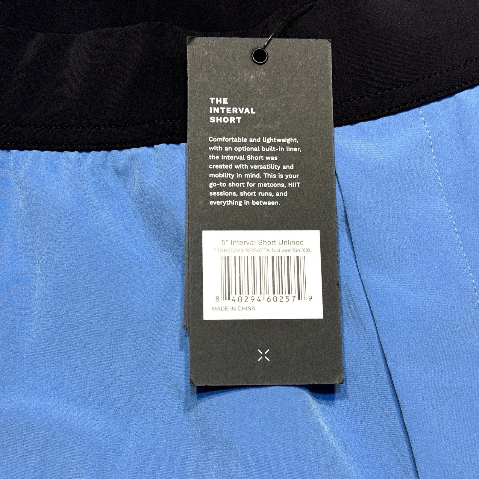 TEN THOUSAND Mens 5in Interval Shorts No Liner Regatta Blue XXL (MSRP $68)